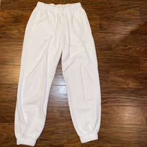 brandy melville white rosa sweatpants